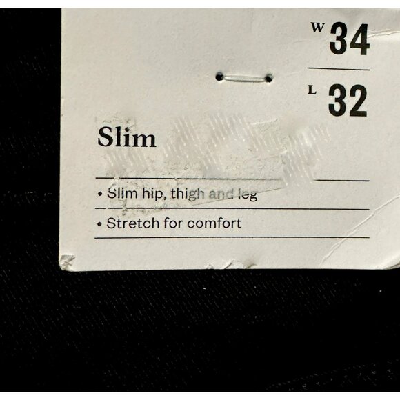 Mens Slim Fit Jeans Goodfellow & Co Ebony Black 34 x 32 Flat Front 5 Pocket NEW - Picture 4 of 7